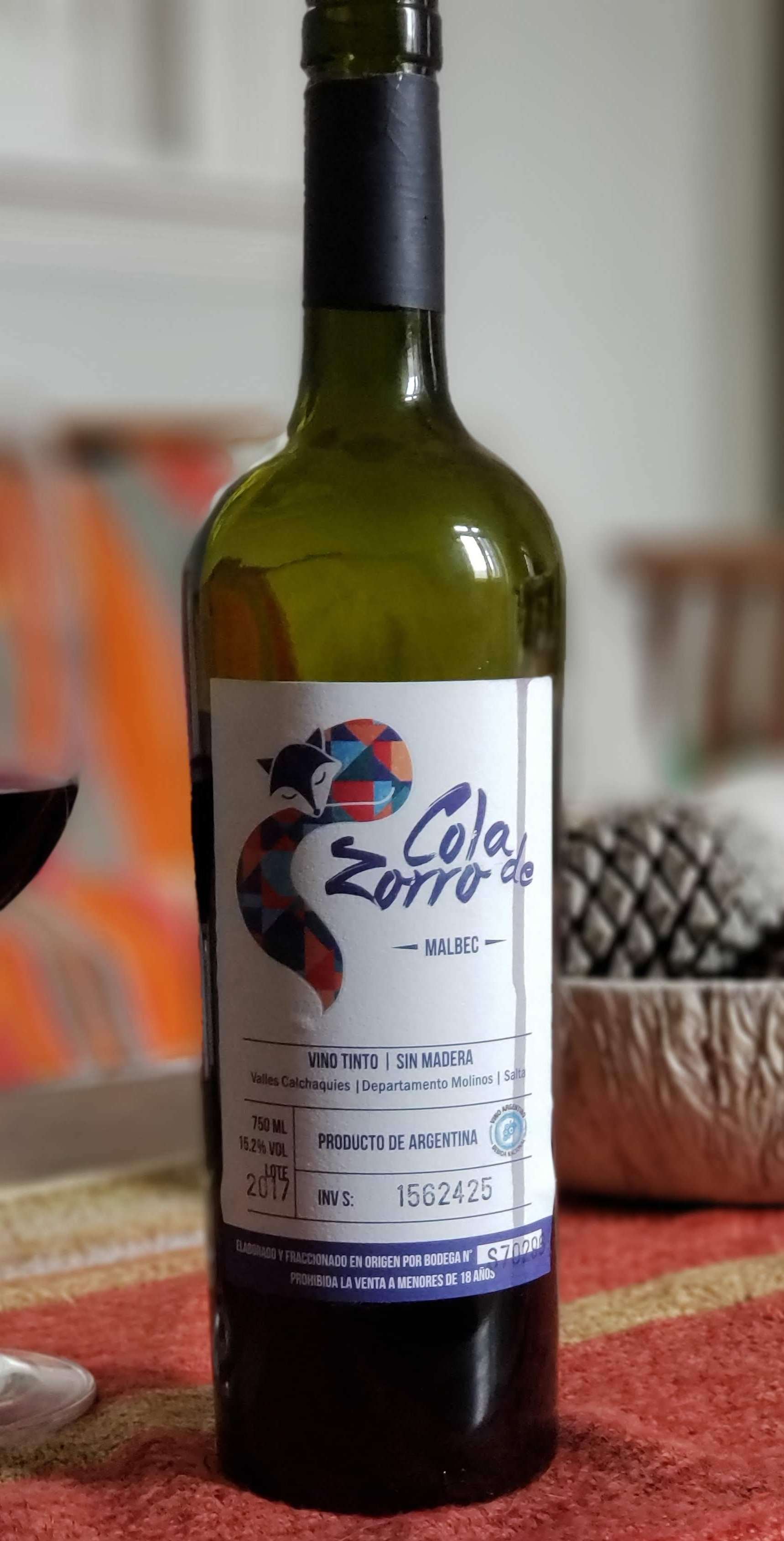 Cola de Zorro Malbec 2017
